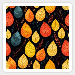 Autumn Leaves Pattern 3 Sticker